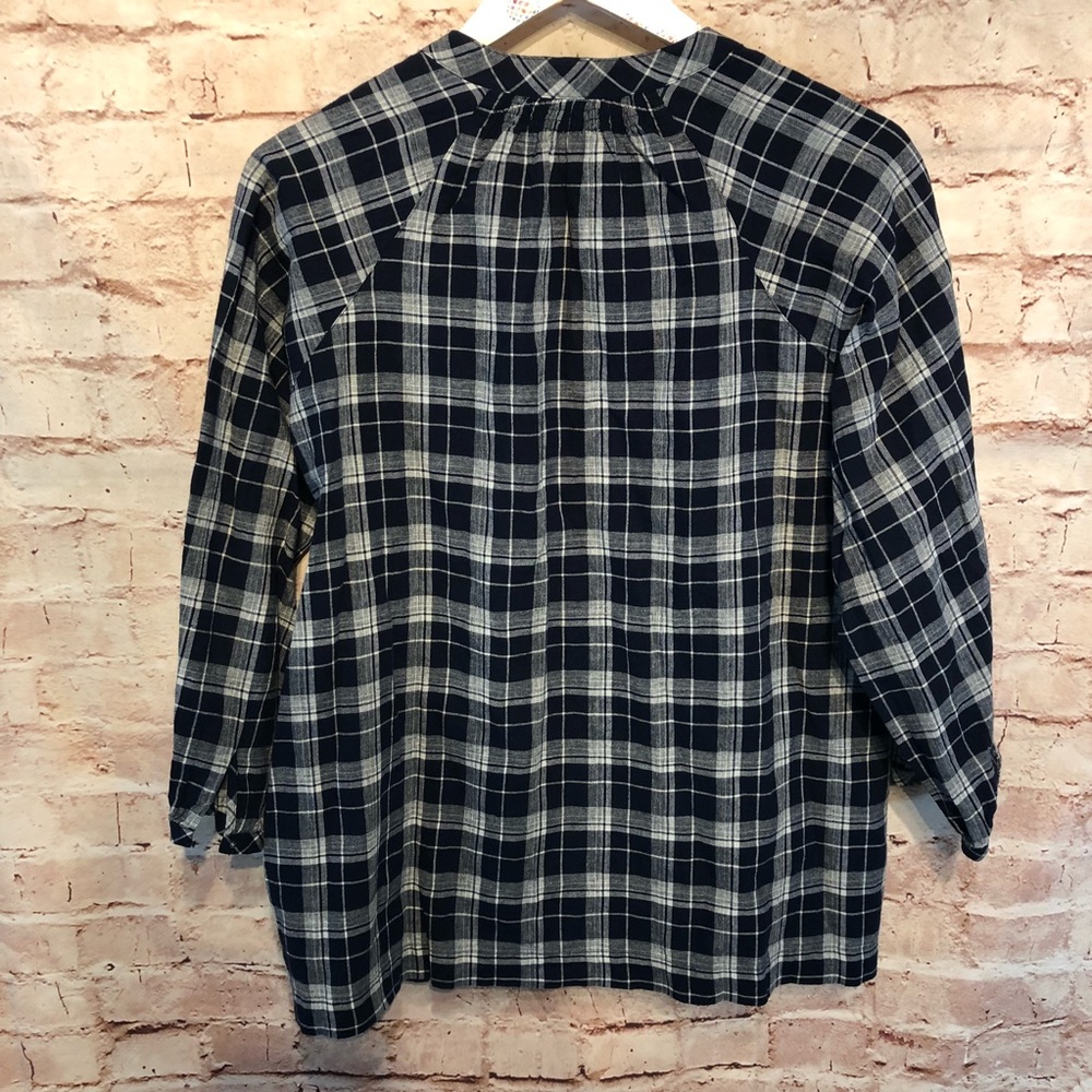 Madewell Tassel Peasant Blouse Top - Picture 5 of 7